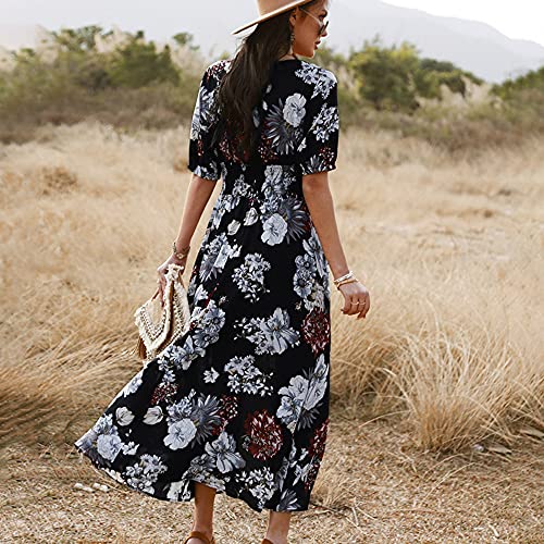 Saiqigui - Abito estivo da donna, a maniche corte