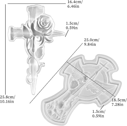 Miniatura 2 de 2 moldes de resina de dragón, molde único de dragón de silicona para fundición de resina epoxi, molde de arcilla polimérica de resina animal grande