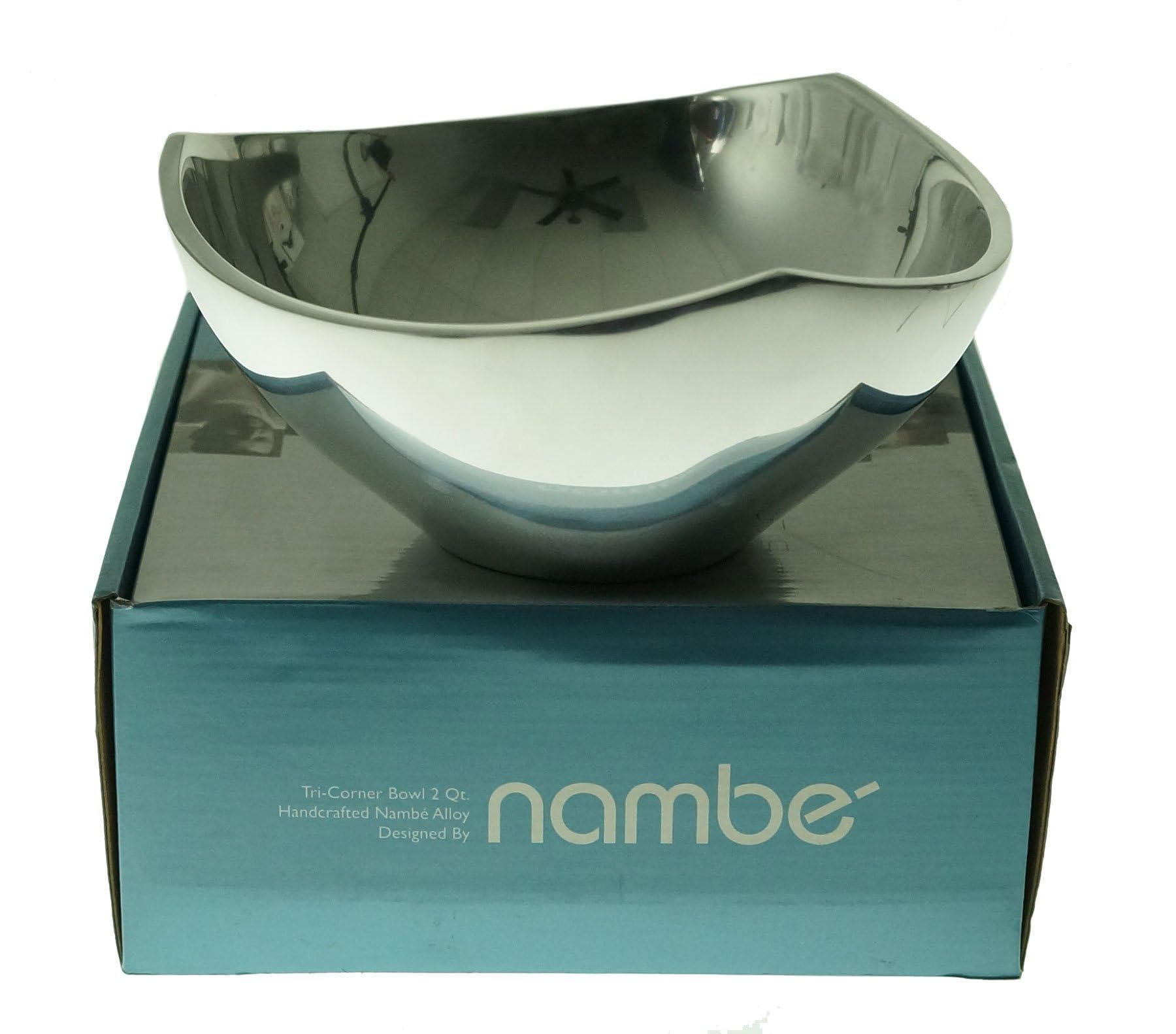Nambe　皿 Amazon.com: nambe Tri-Corner Salad Bowl | Chilled Serving Dish for