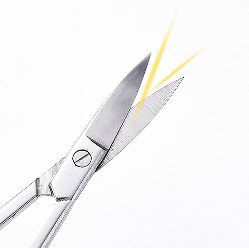 Miniatura 3 de Timoarbe Tijera pequeña curvada para novio, mini tijeras para bigote para hombres, tijeras de belleza para mujeres, cejas, vello de nariz, vello