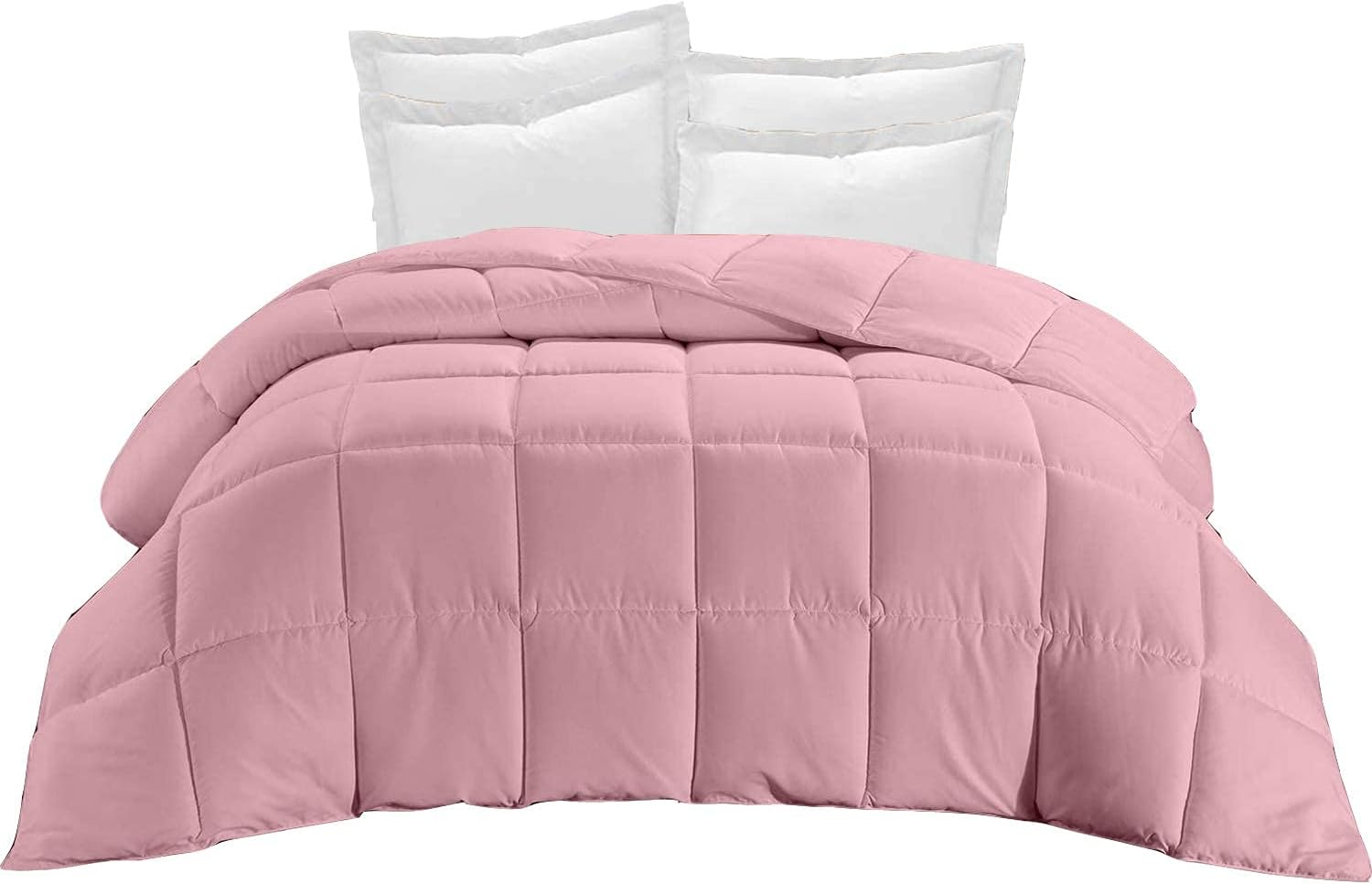 1-Piece Cotton Egytian Hotel Quality Comforter, 1000-Thread Count for 600-GSM Comforter(88x88) Inch, Full XL Size, Pink