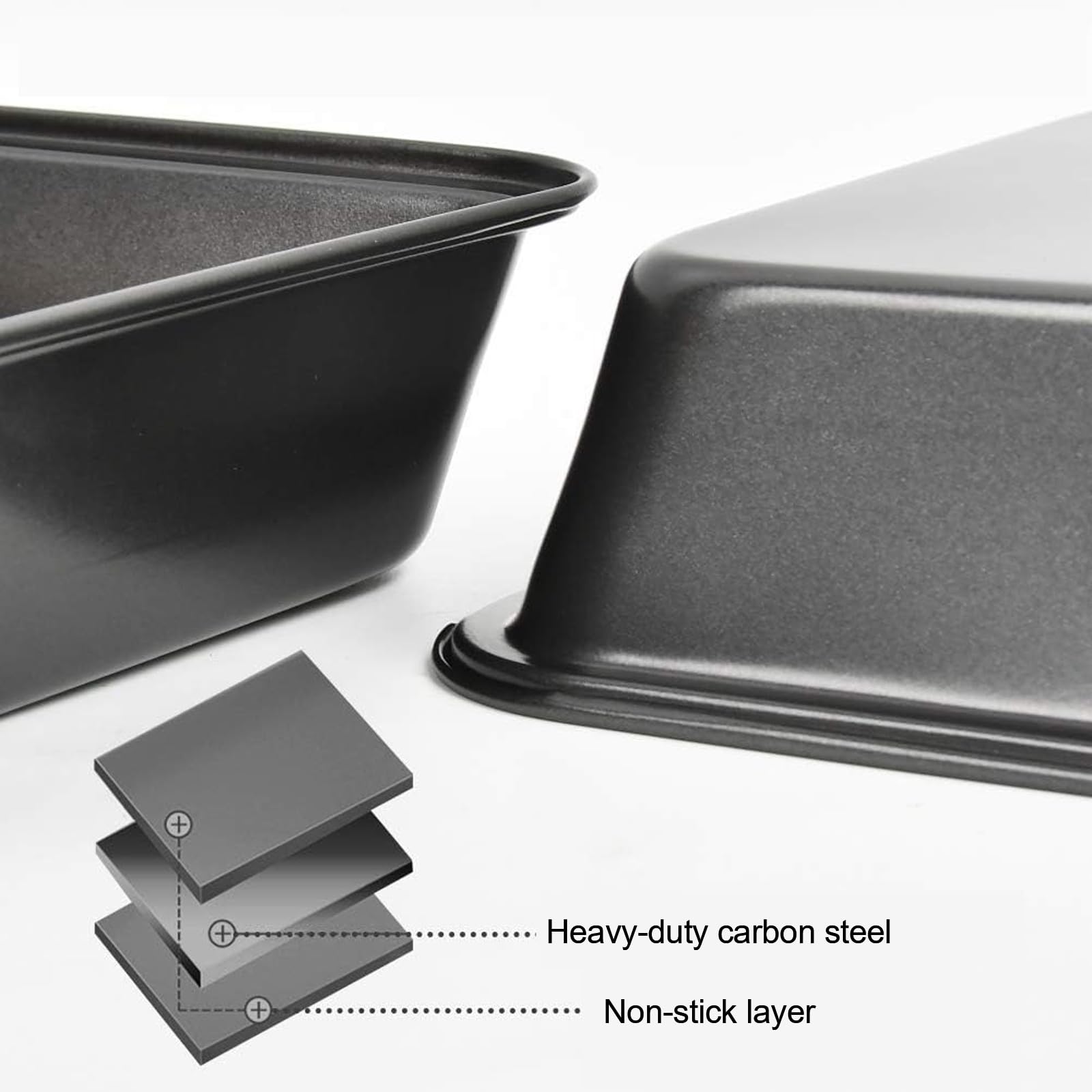 2 Pezzi Teglie Forno Pirofila da Forno Placca Teglia Acciaio Inox Lasagnera sa Sano e Facile da Pulire, Ottimo per Torte, Brownies, Muffin e Altro Ancora