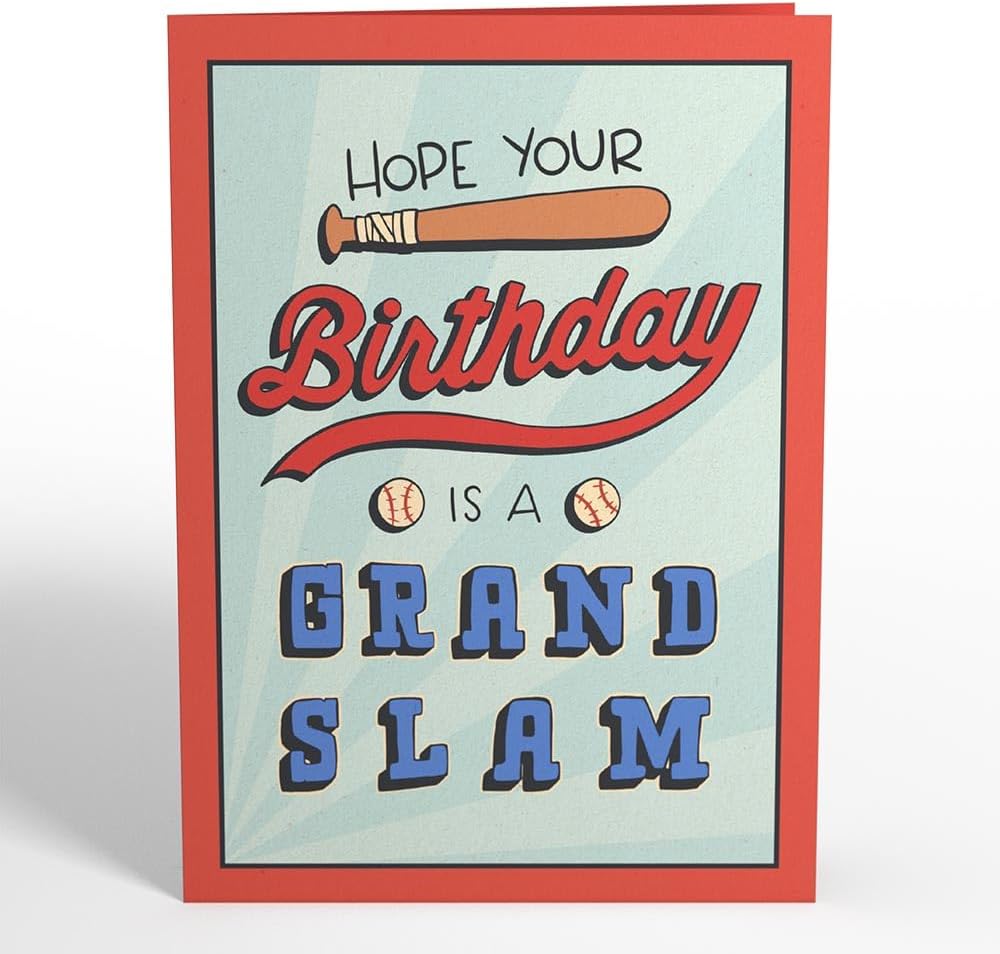 Lovepop Birthday Pop-Up Card for Him - 3D Baseball Greeting Cards for Boys, Men - Grand Slam - 5" x 7" Card - Blank Note Card & Envelope Included - Image 3