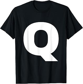 Bold Letter Q - Alphabet Characters Big Font Capital Letters T-Shirt