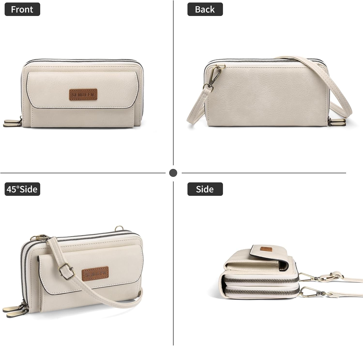 SENDEFN Small Crossbody Phone Purses for Women Vegan Leather Crossbody Bags Shoulder Handbags | Small, Crossbody, Vegan Leather - Image 8