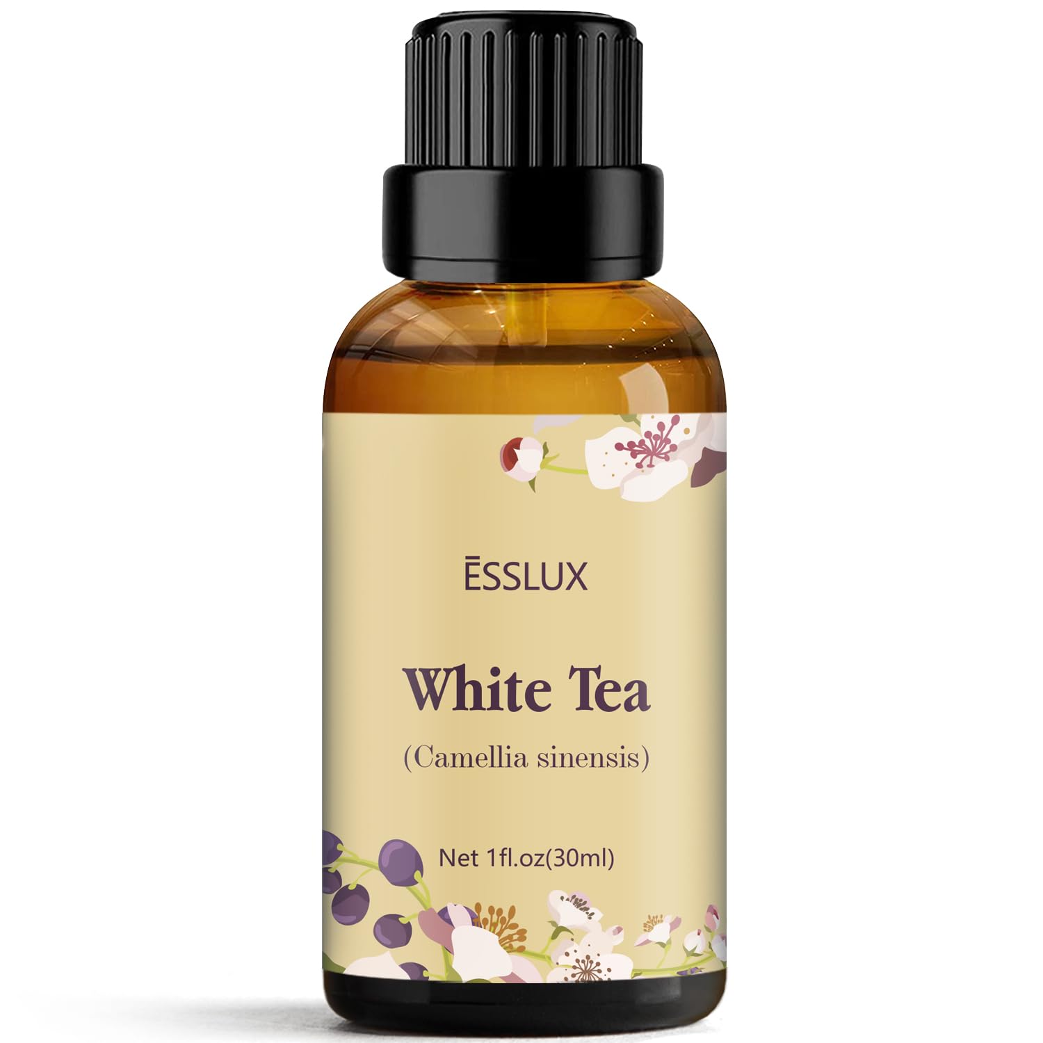 ESSLUX White Tea Essential Oil, Aromatherapy Essential Oils for Diffuser, Massage, Soap, Candle Making, Home Fragrance, 1.0 fl oz (30 ml)