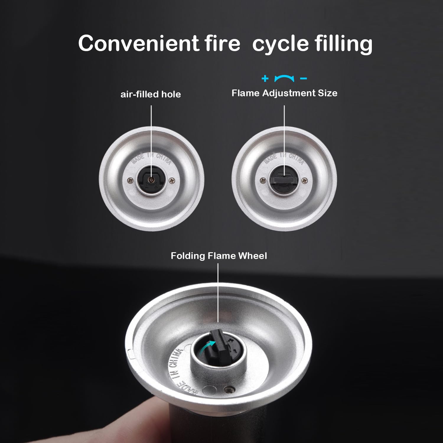 Brûleur flambé, brûleur à gaz, bec Bunsen, combustion avec affichage du gaz, brûleur à souder avec verrouillage de sécurité, chalumeau de cuisine (butane non inclus)