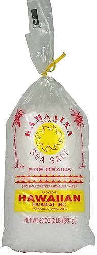 Kamaaina Brand Sea Salt - Granos finos Peso neto: 32 onzas