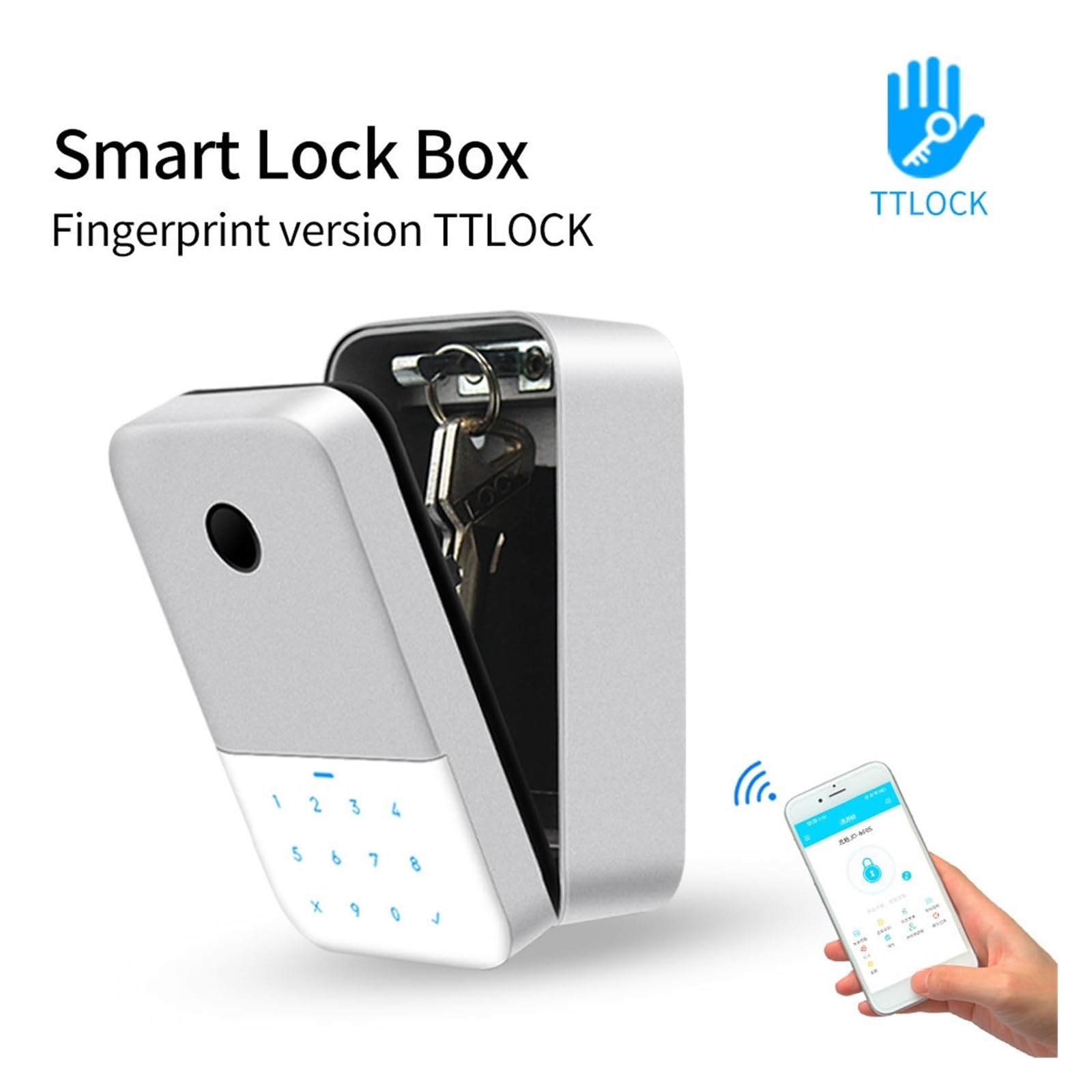 Safe TTLOCK-Schlüsselkasten, Aufbewahrungs-Geheimschlüssel-Schließkasten, APP, entsperren Sie wasserdichte Arbeit mit Bluetooth-Gateway-Schließkasten