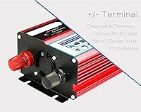 Vista 2 de Inversor de corriente de 2000 W de 12/24 V a 220 V/110 V, inversor de automóvil convertidor de CC a CA con enchufe para encendedor de cigarrillos