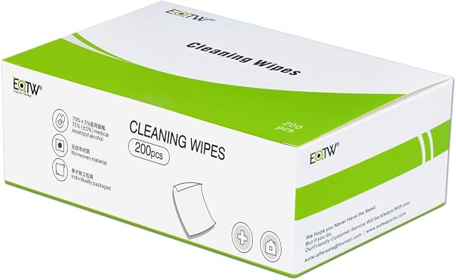 Alcohol Cleaning Phone Wipes - Pack of 200 EOTW Cleaning Wipes Tiny Size 6cm x 6cm Individually Wrapped, EOTW Disposable Cleaning Wipes for Home and Office Use