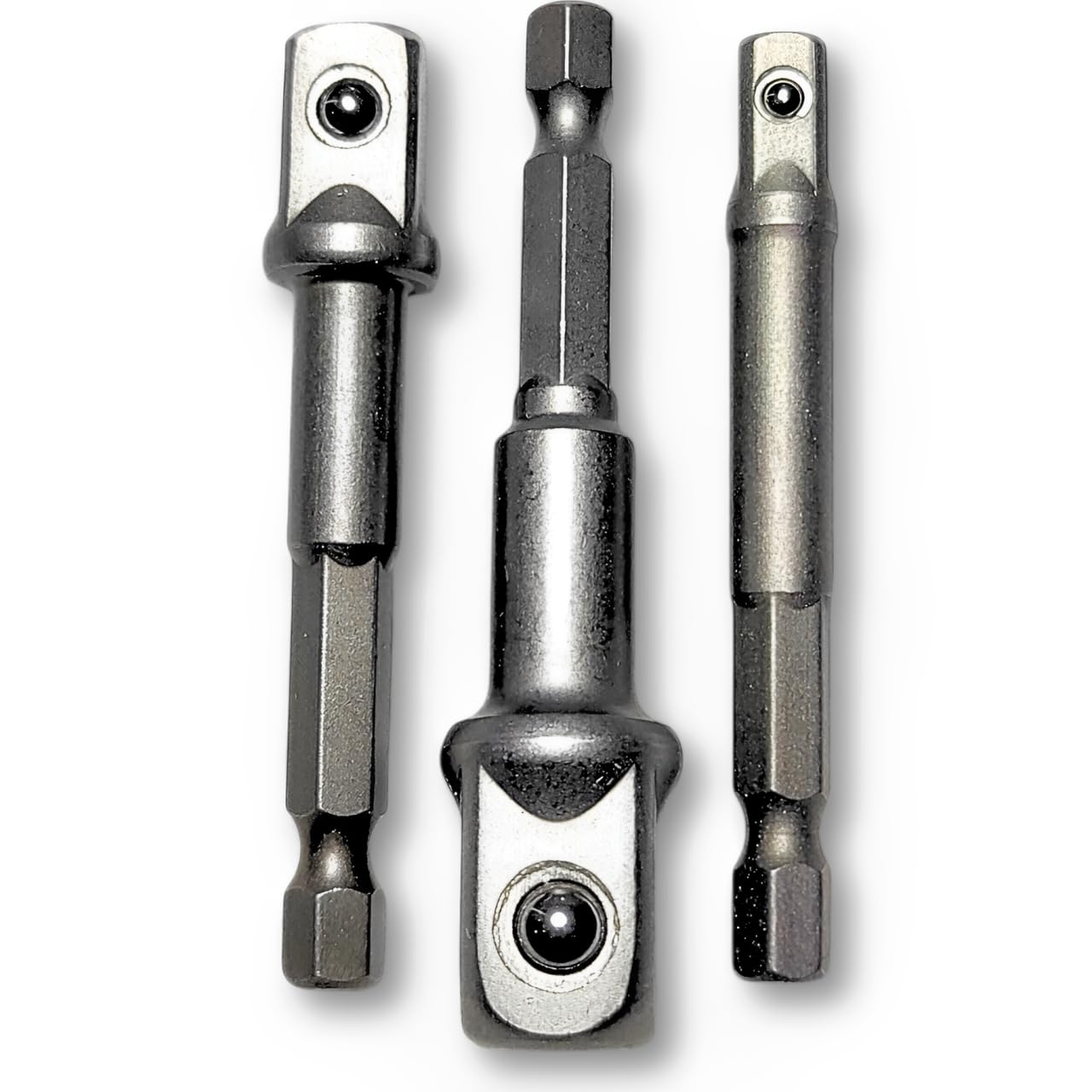 ZIODIC Chrome Vanadium Steel Heavy Duty 3 Piece Set 1/4" 3/4" 1/2" Hex Shank Wrench Socket To Power Drill Adapter Bits Nut Driver Extension Bar Square Head For Automotive (SET OF 3 (1/2,3/4,1/4)) (B0DG461GCG) Amazon Price History, Amazon Price Tracker