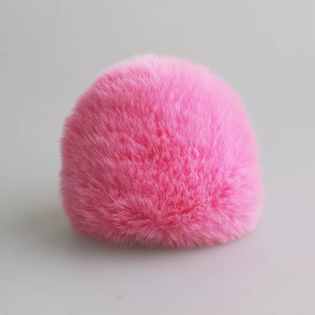 VIZEMO 2 PCS Microphone Foam Microphone Windscreen with Furry Windscreen Muff - Mic Wind Cover Pop Filter for Blue Yeti, Blue Yeti Pro USB Microphone (2 Pack) (Fuzzy-Pink+ Black Foam)