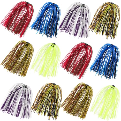 Silicone Jig Skirts Replacement Fishing Skirts 50 Strands Bass Jig Lures