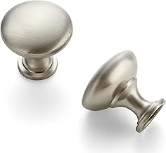 Ravinte 10 Pack Brushed Nickel Round Zinc Cabinet Knobs for Kitchen Bathroom Closet Dresser Cabinets