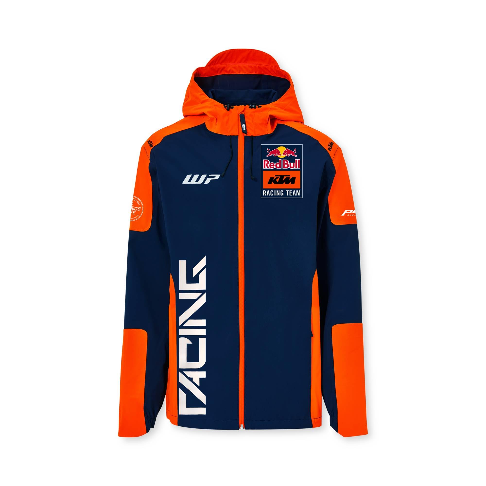 Red Bull - KTM Replica Team Giacca Hardshell - Traspirante, Antivento, Impermeabile - Uomo - S - Blu/Arancione