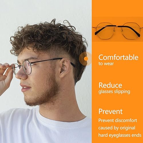 Miniatura 3 de 6 pares de puntas para lentes de silicona suave, funda de tubo, brazos elásticos de patillas para anteojos, puntas de repuesto para lentes de sol de