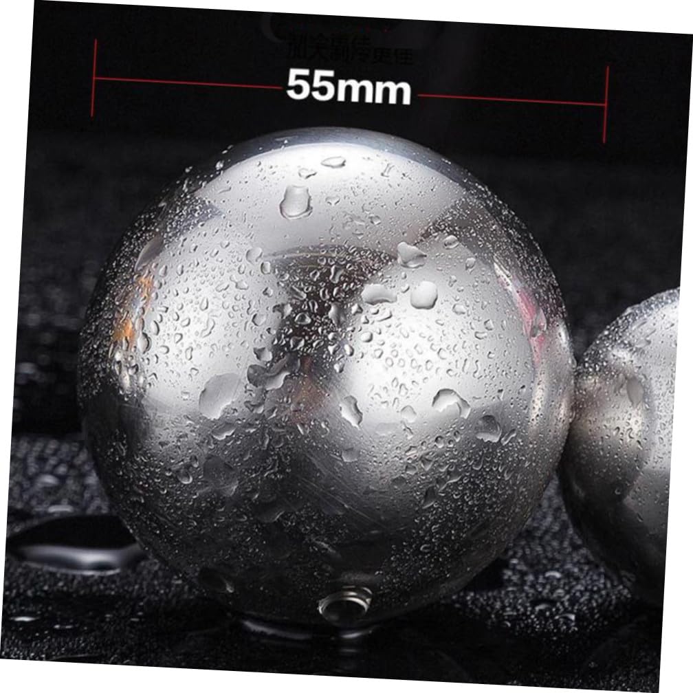 MAGICLULU 3pièces Boules à Glace Acier Inoxydable Pierre à Whisky Réutilisable De Idéales pour Rafraîchir Vos Boissons sans Dilution Maison
