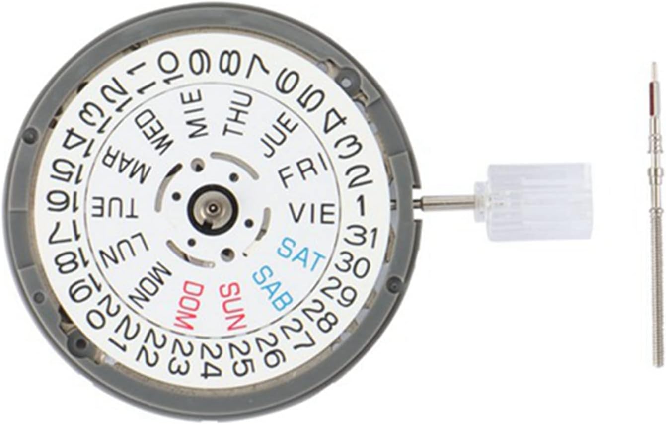 2X NH36 English Date Week Automatic 3.8 O'Clock Crown Watch Movement Mechanical Replacement Parts