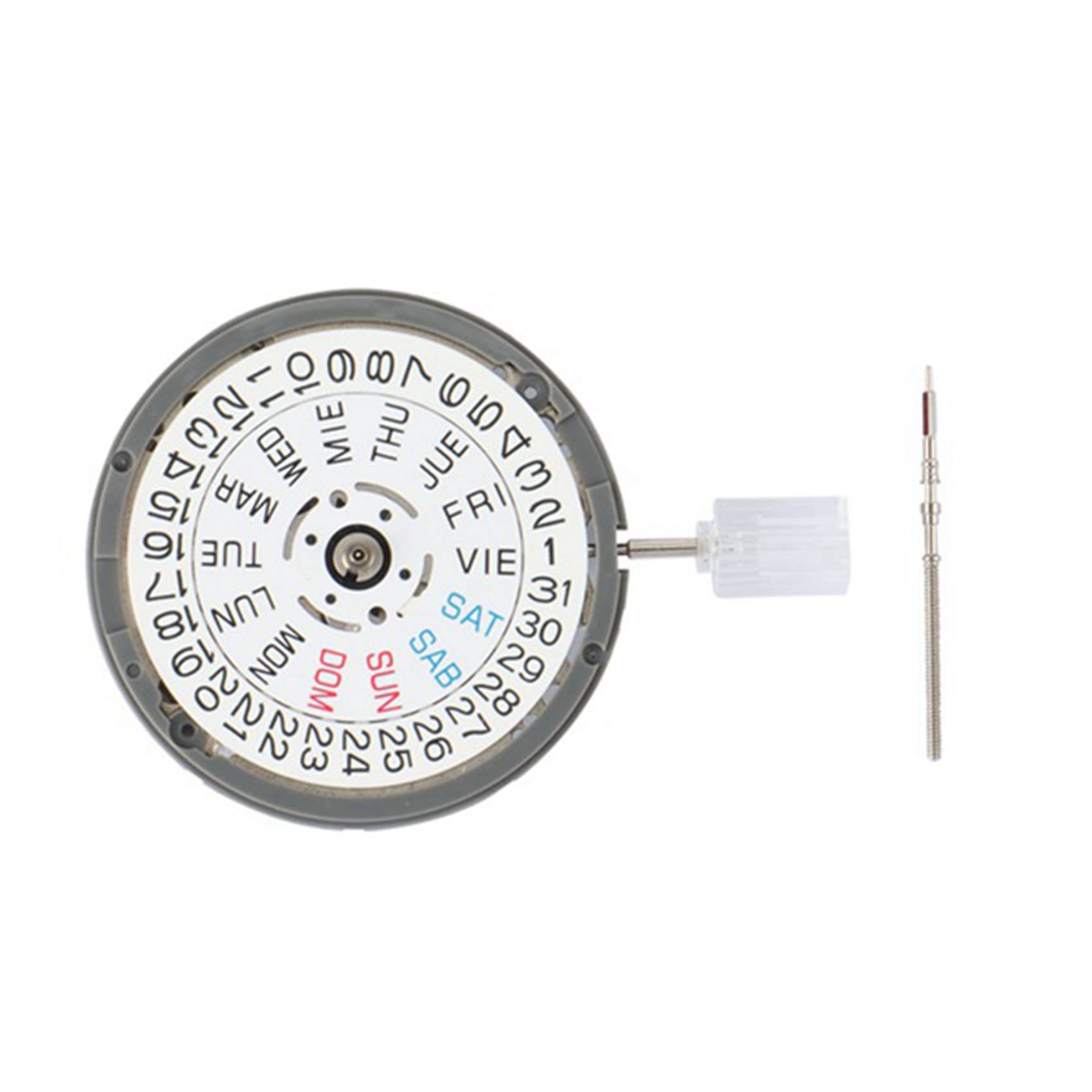 2X NH36 Anglais Date Semaine Automatique 3.8 O'Clock Couronne Montre Mouvement Mécanique Pièces de Rechange