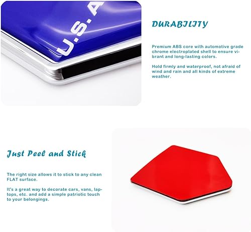 Miniatura 3 de Overdecor Calcomanías de bandera de alas de la Fuerza Aérea de EE. UU., emblema de automóvil, accesorios militares para automóvil, decoración de