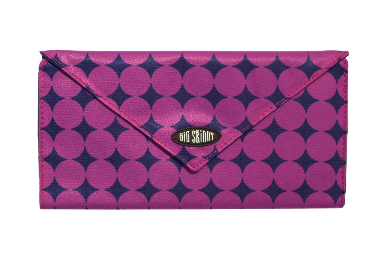 Big Skinny Women's Slimvelope Tri-Fold Checkbook Slim Wallet, Holds Up to 40 Cards