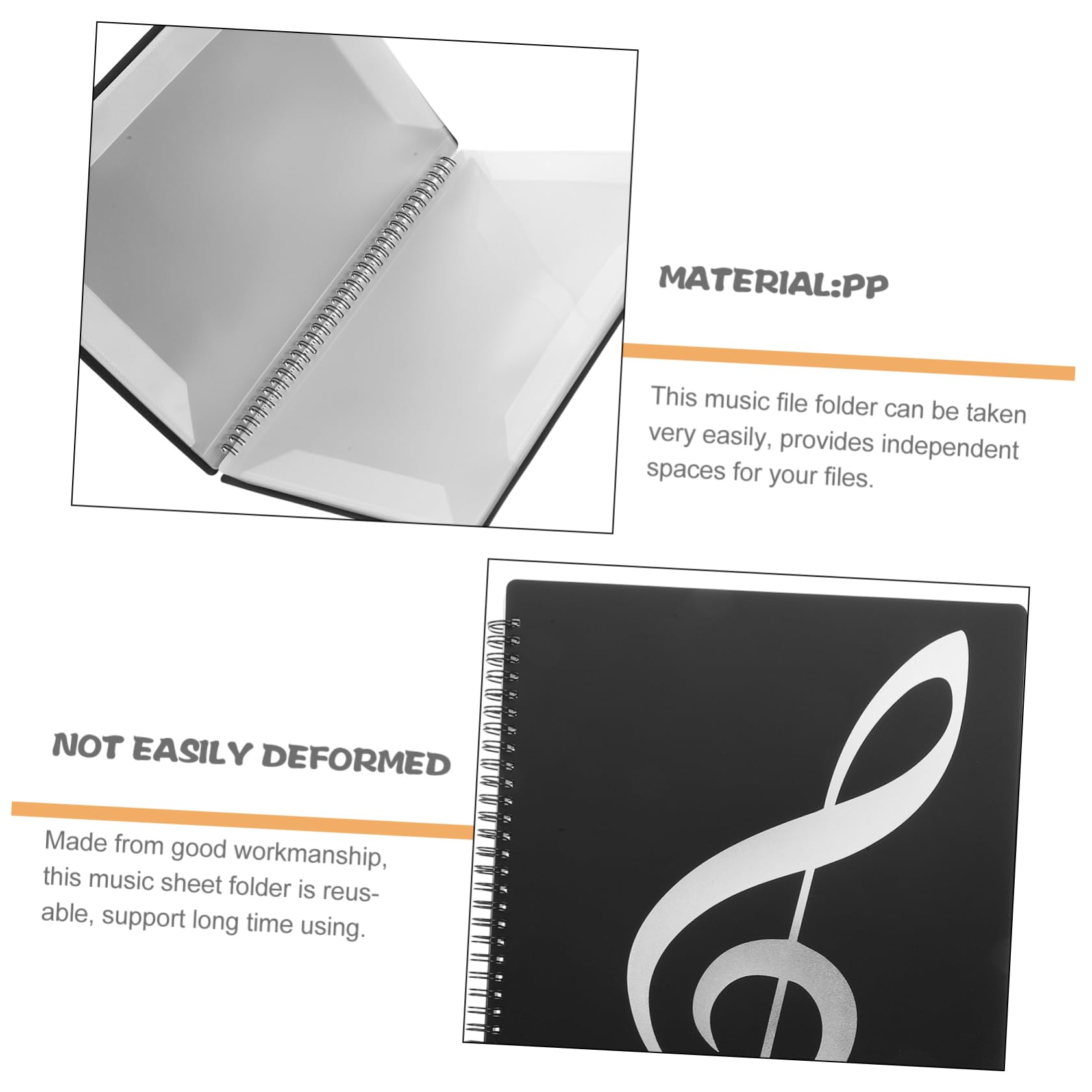HAPINARY A4 Music Folder Binder Organizer Box File Folder for Sheet Music and Office Supplies