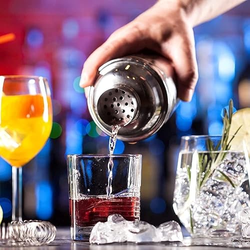 Miniatura 4 de Vabaso Kit de camarero, juego de coctelera de 23 piezas para bebidas mixtas en casa, juego de herramientas profesionales de acero inoxidable 188 de