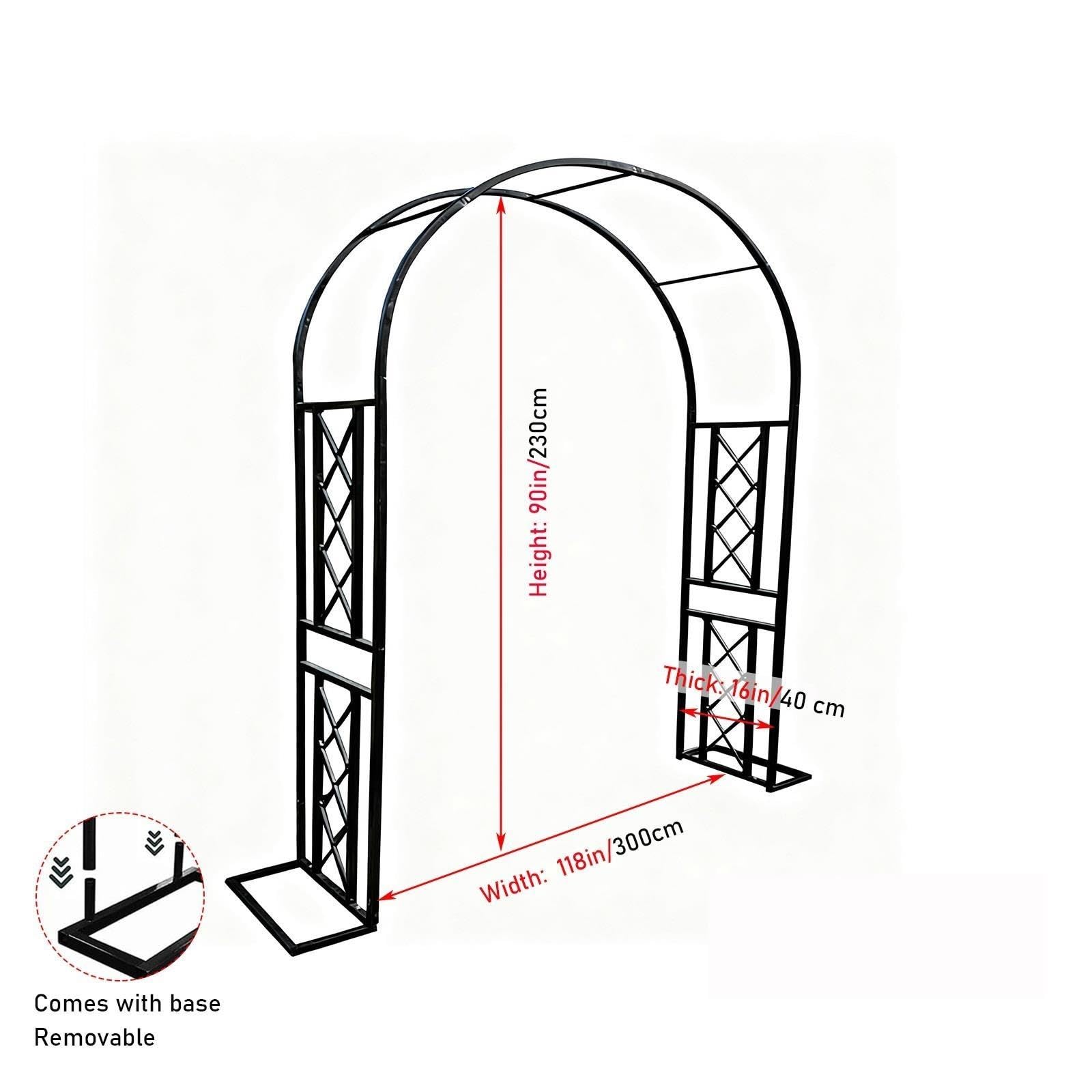 Arco Nuziale in Metallo, Pergolato da Giardino Robusto, Traliccio per Patio