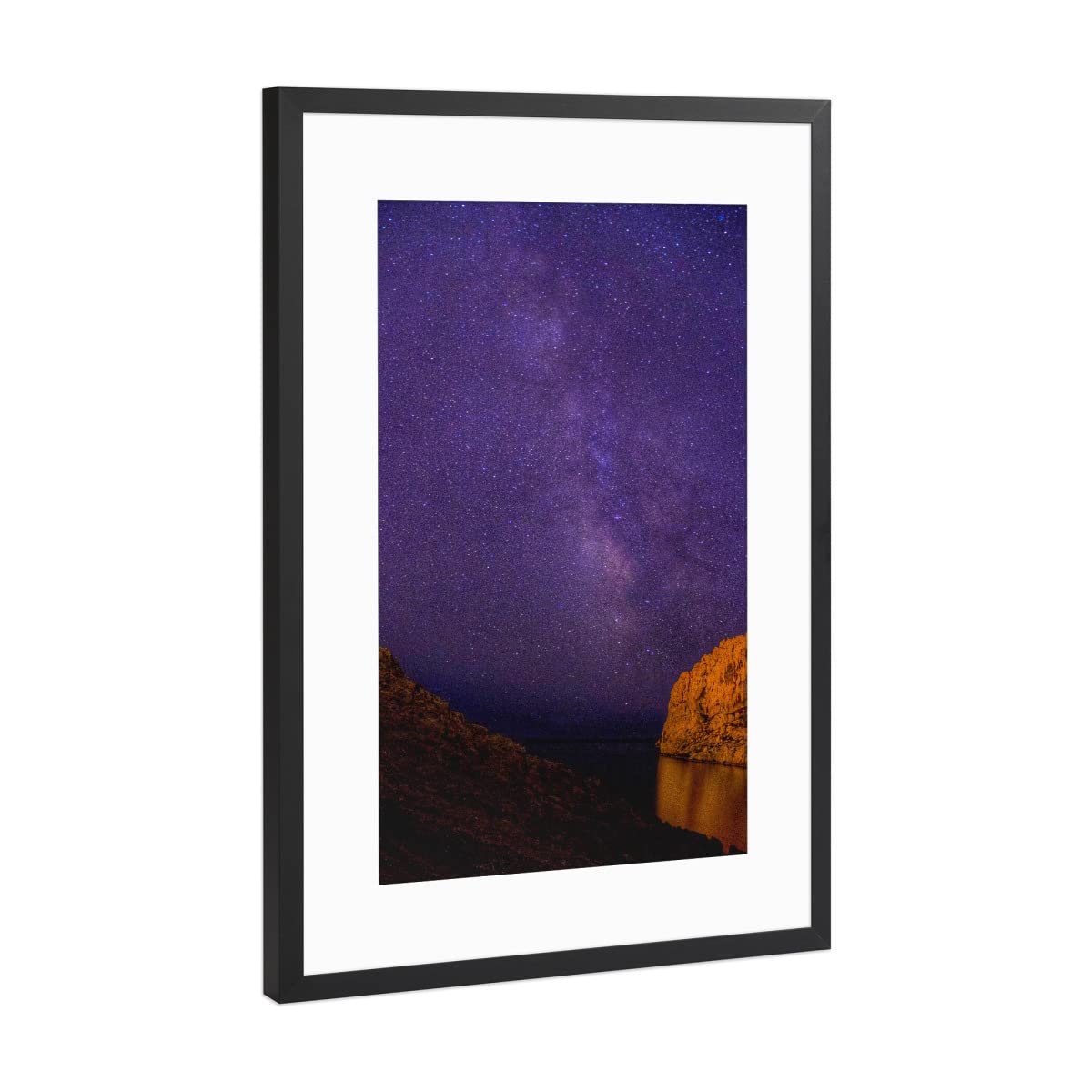 artboxONE Poster mit Rahmen Schwarz (Metallic) 60x40 cm Milky Way von WAM - gerahmtes Poster
