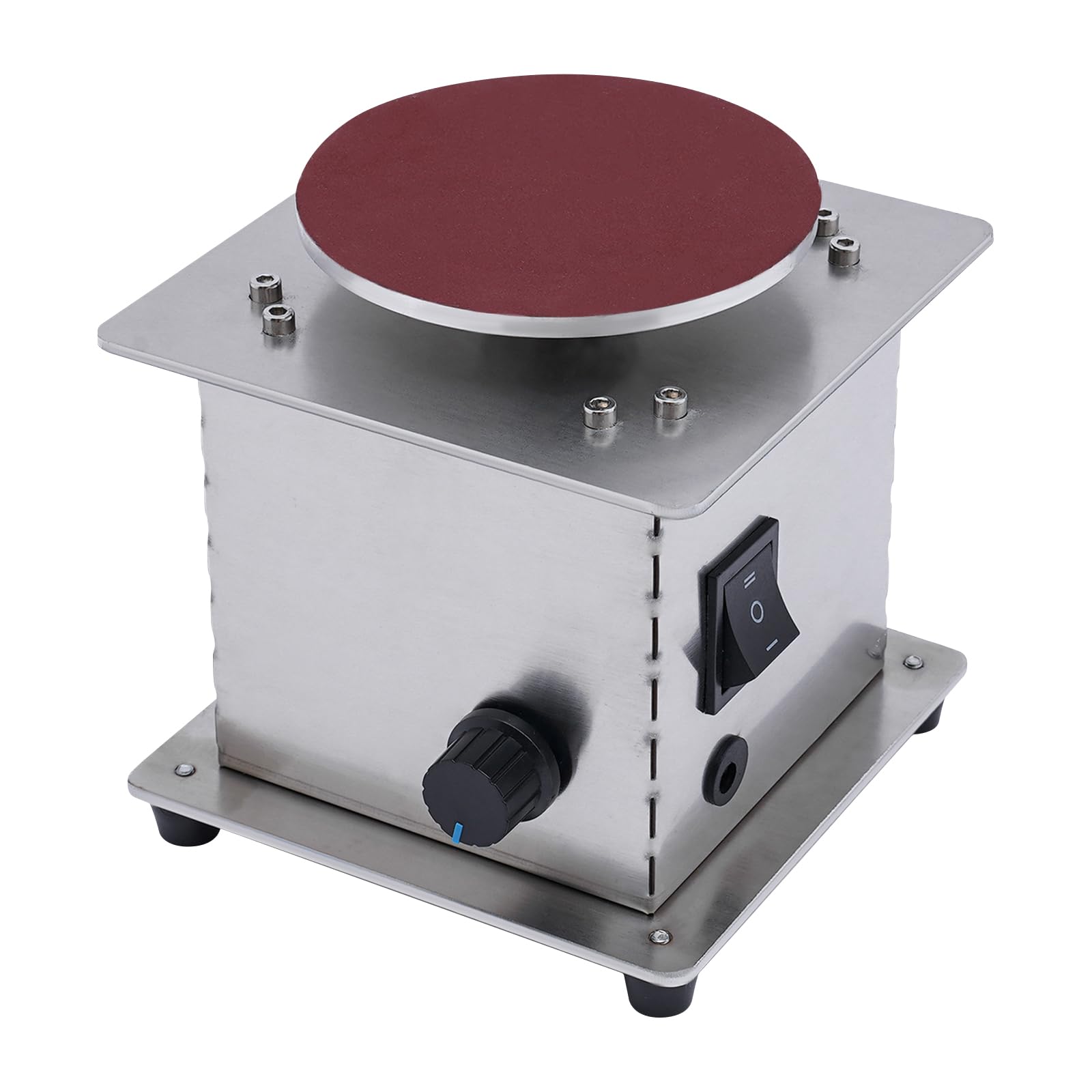 Mini-Tellerschleifer 200W Leistung Durchmesser des Schleiftellers 10cm, 7 variable Geschwindigkeiten, Tischschleifer mit 21 Schleifpapiere, Tischschleifmaschinen für Holz, Metall