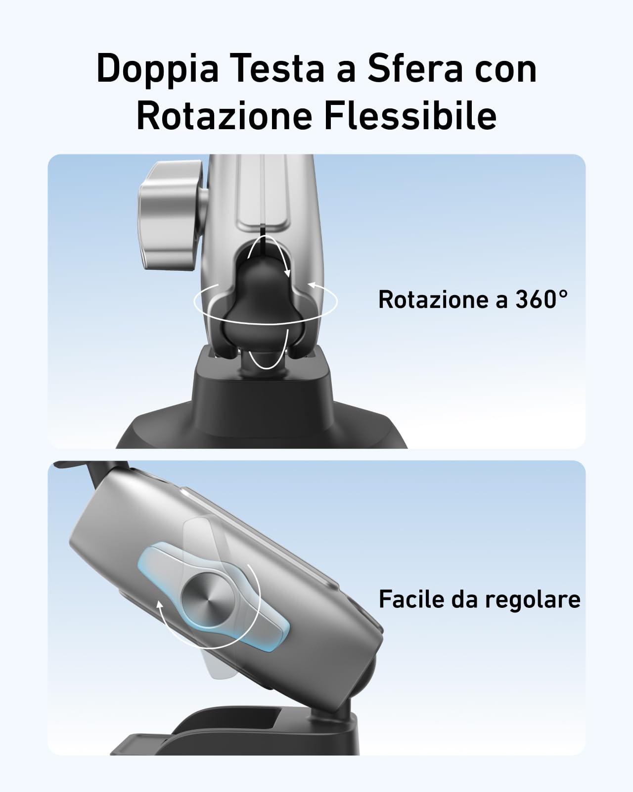 NEEWER Supporto Auto con Ventosa a Vuoto per Action Cam con Braccio Boom Idraulico, Guida NATO