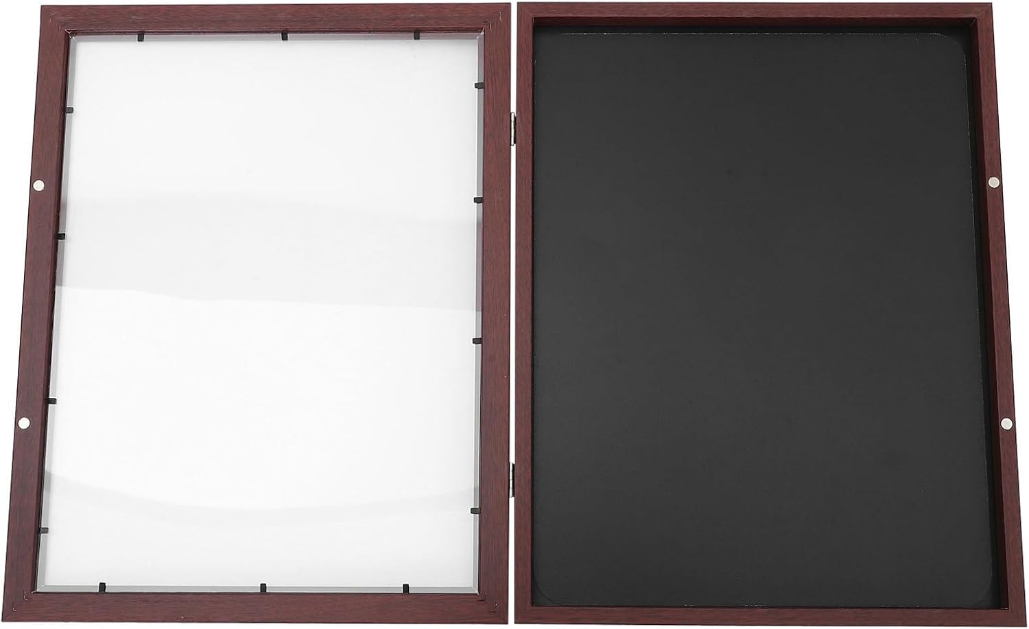 Garneck T-Shirt Display Frame and Keepsake Display Case 14x18 Walnut Wood Uniform Shadow Box with Hinged Door for Sports Jersey Collection and Memorabilia Wall Mount