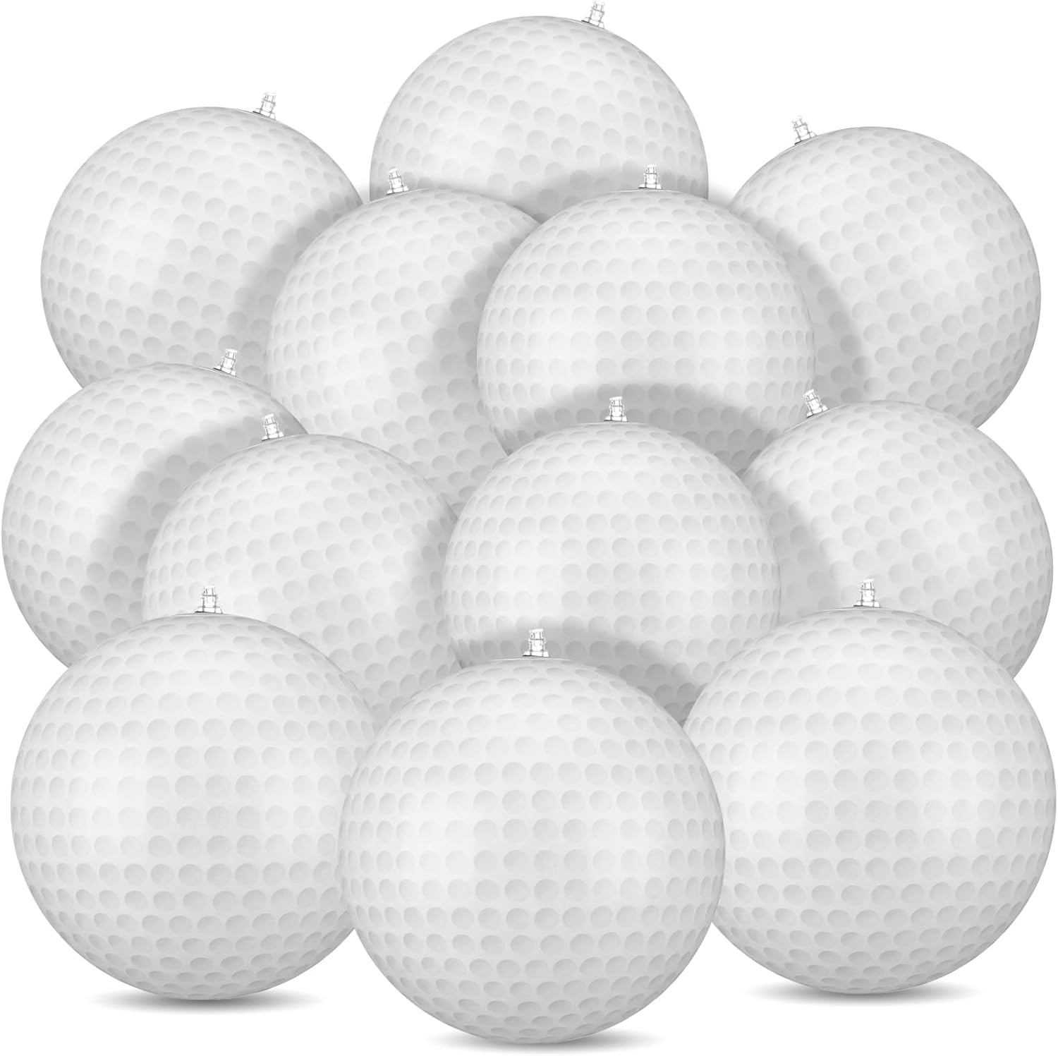 12 Pcs Golf Beach Balls 7.87 Inch Sport Theme Inflatable Pool Toys for Adult White Golf Beach Ball Bulk for Summer Swimming Pool Sport Games Party Favors