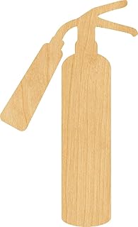 Fire Extinguisher Laser Cut Out Wood Shape Craft Supply Thickness: 1/8 Inch Size:7