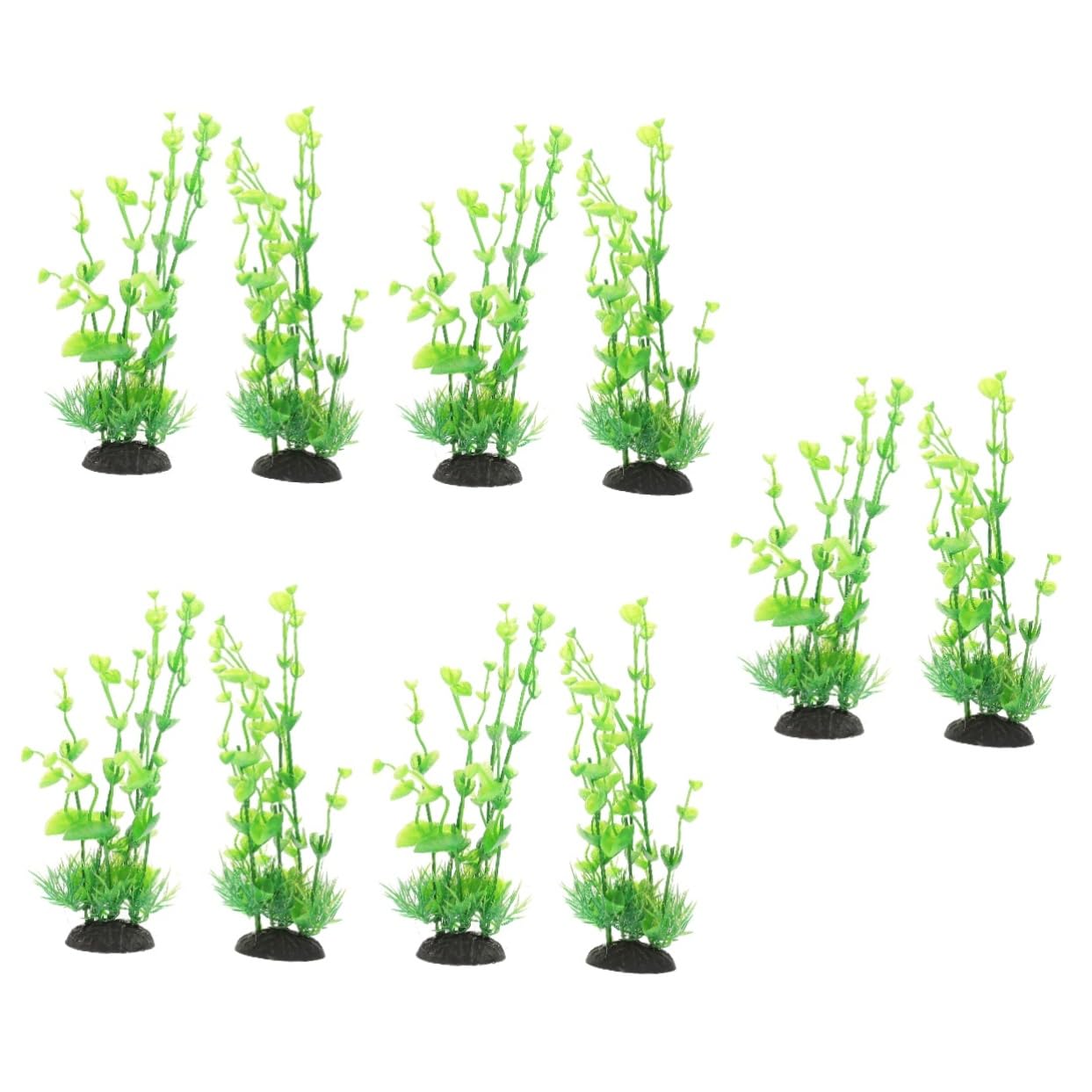 Sosoport 5 Sätze Aquarienlandschaft Aquariengras Wasser- Aquarium Pflanzen Panzer Teich Bausatz Aquariumdekorationen Klein Kleine Pflanzen Aquarienpflanze Betta-Blatt Plastik 2 Stück * 5