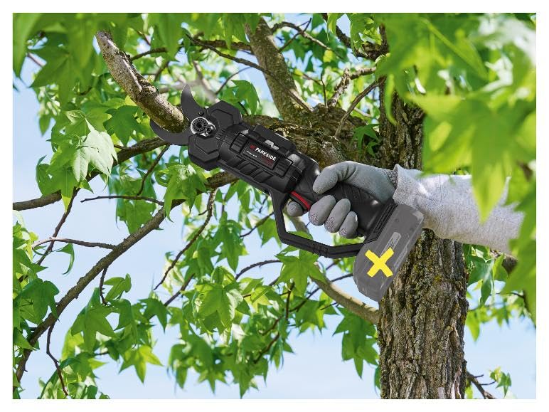 PARK SIDE PERFORMANCE Coupe-Branches Sans Fil 20 V PPAAS 20-Li - Sécateur Électrique Jardin Compatible X20V Team