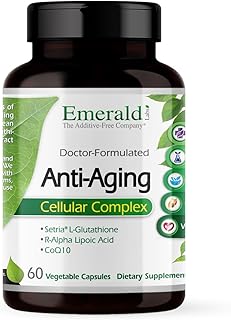 Emerald Labs Anti-Aging Complex with L-Glutathione, Resveratrol, CoQ10, R-Alpha Lipoic Acid, Meriva, Pomegranate and More - 60 Vegetable Capsules