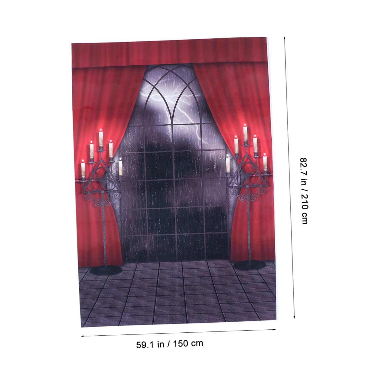 Ipetboom Sfondo Spaventosa Fotografico di Rosso in e Halloween Motivo Vinile Realistico Tridimensionale Decorazione Murale per Feste