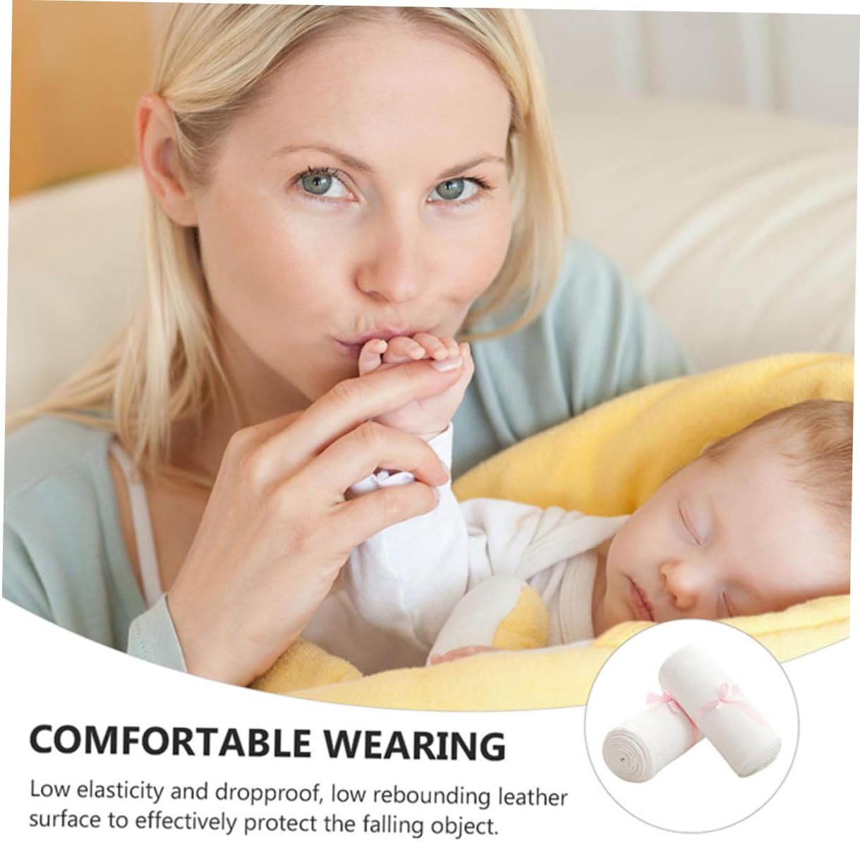 2rolls Postpartum Belly Band Wrap of Double Gauze for Recovery Support Elastic Abdominal Binder for Postpartum Use Comfortable Breathable Design for Waist and