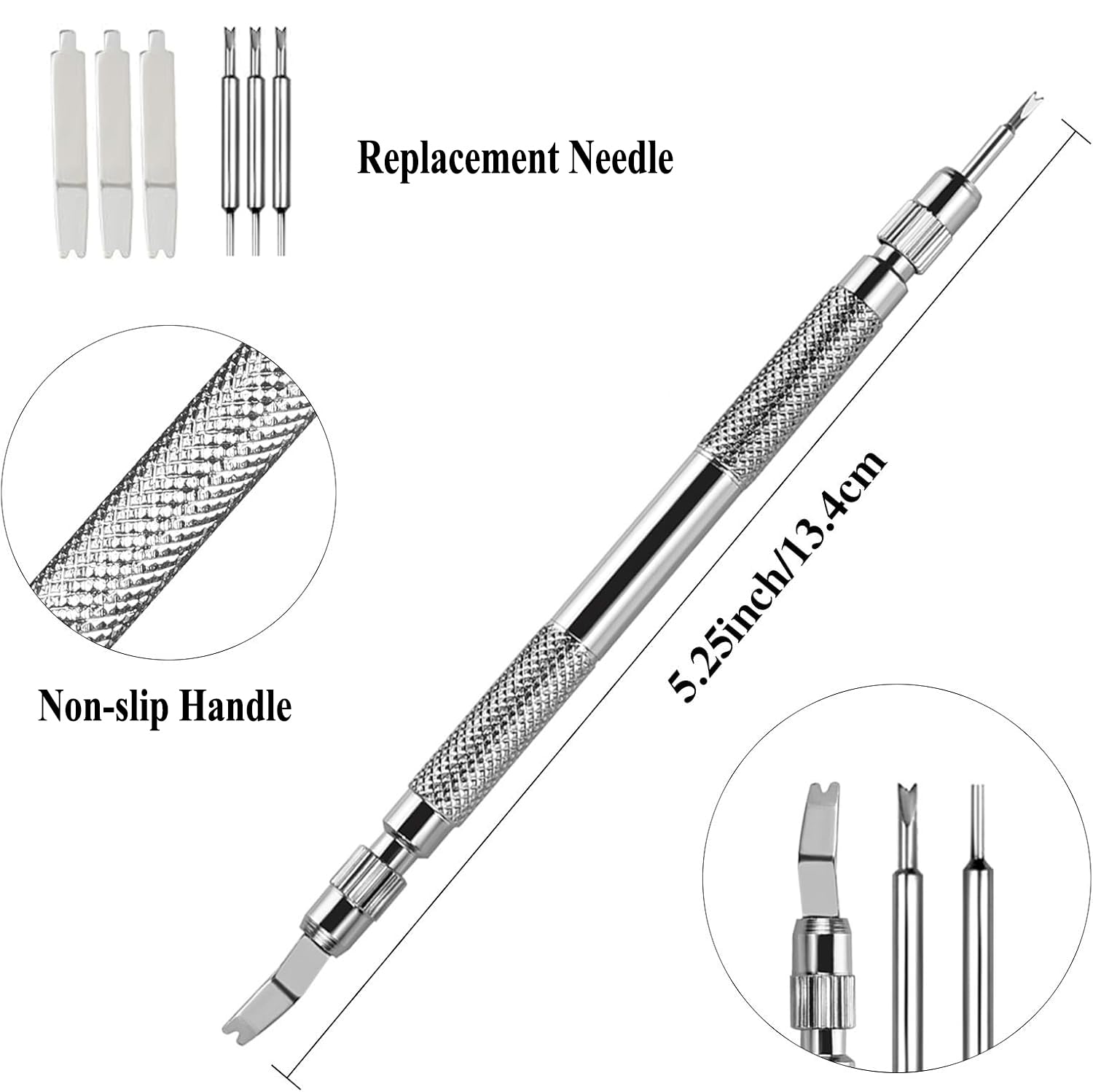 TICFROG Watch Band Pins Kit -Watch Spring Bar Replacement-Bands Strap Removal Repair Tool with 6 Extra Tips Pins & 12PCS Heavy Duty 316 Stainless Steel Watch Pin(16mm-22mm)