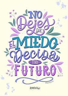 Libreta de puntos con frase inspiradora en español, 8x10¨ con 120 páginas para practicar lettering o apuntes: No dejes que...