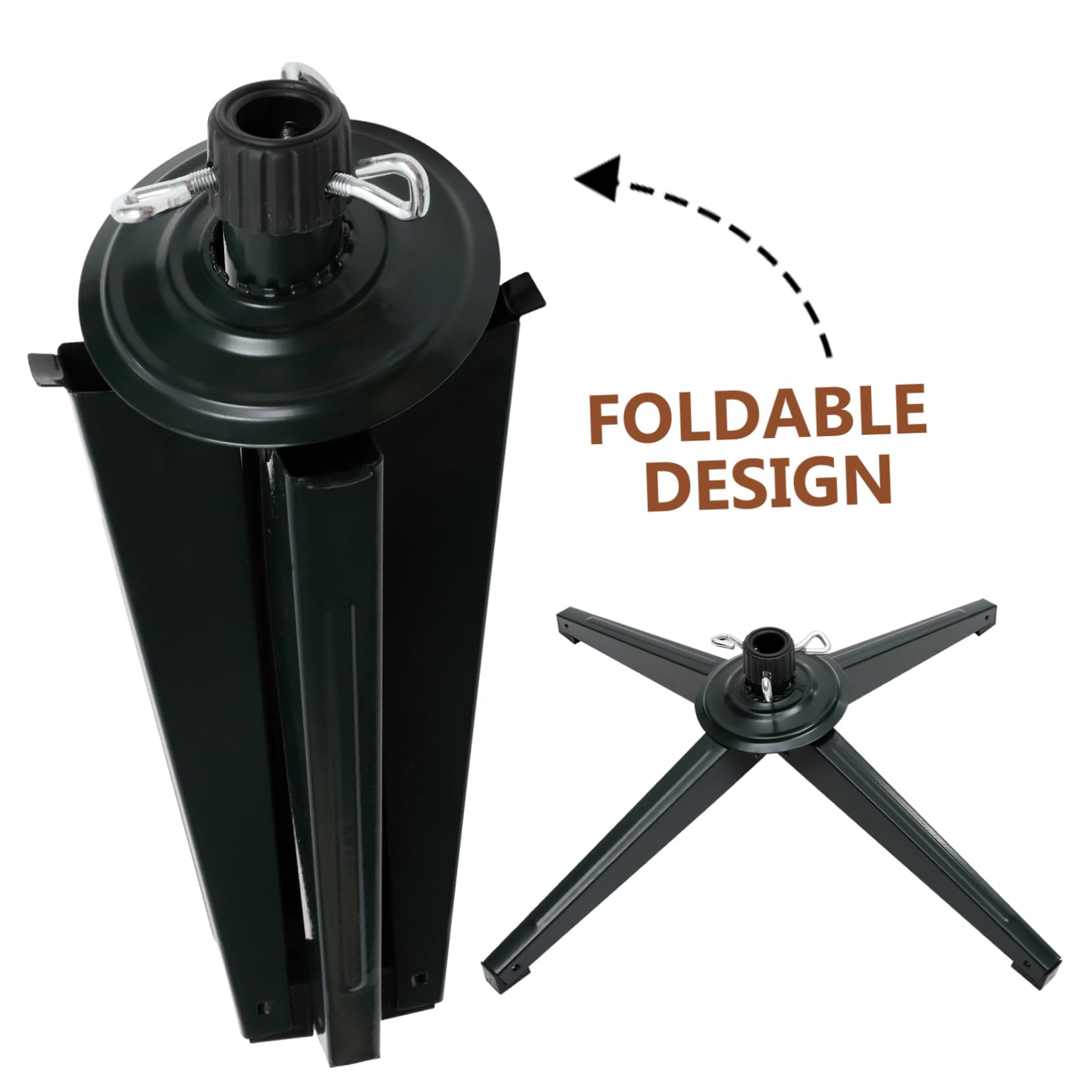 Zerodeko Soporte De Metal para Árbol De Navidad Base Estable De Hierro Placa De Bloqueo Soporte para Árboles De Resistente y para Decoraciones Navideñas
