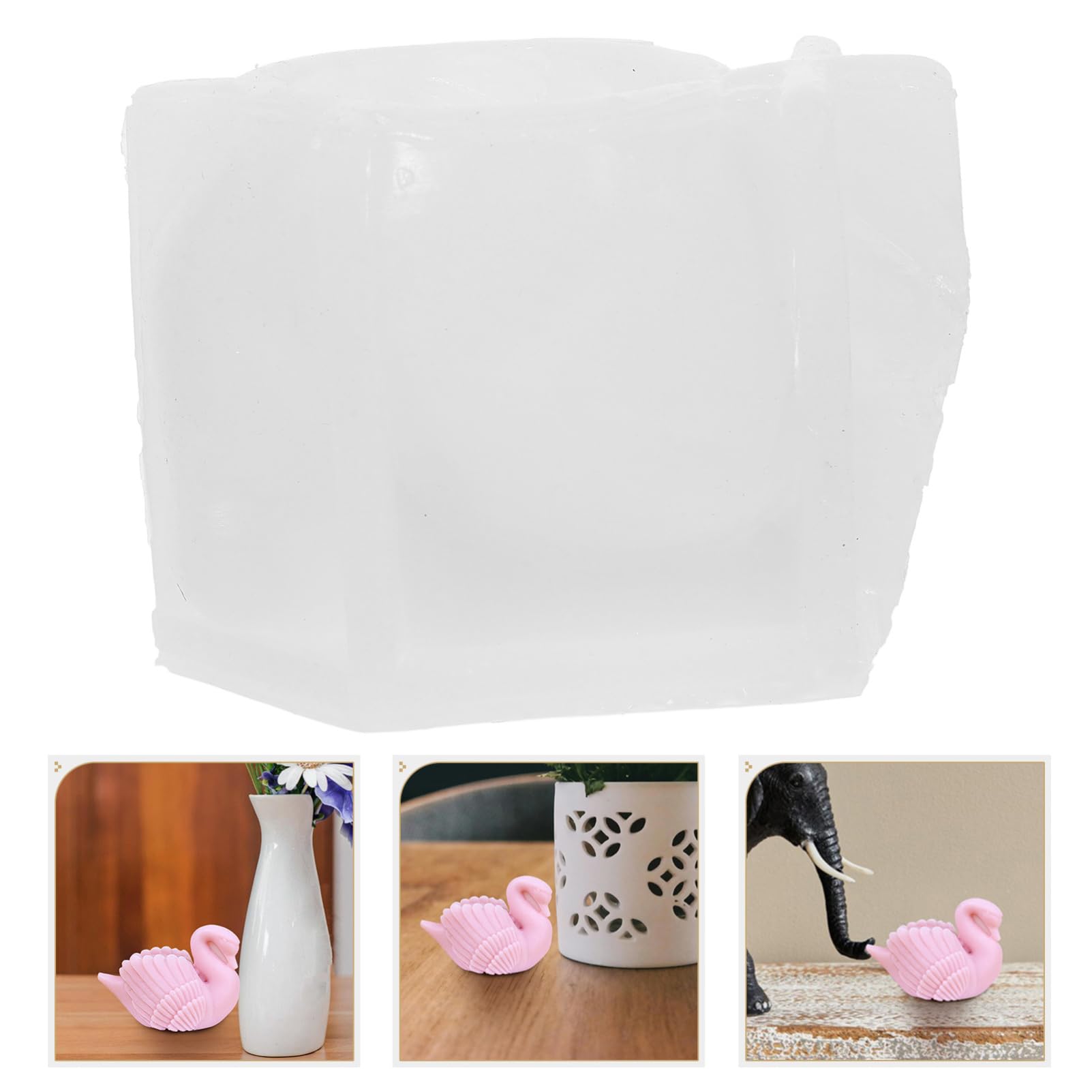 VILLCASE 4 Pièces Moule en Silicone Cygne Salle sucettes glacées Faux Moule résine makrout à Cake Cake en Silicone pour Bricolage de Bricolage de Cygne Blanche