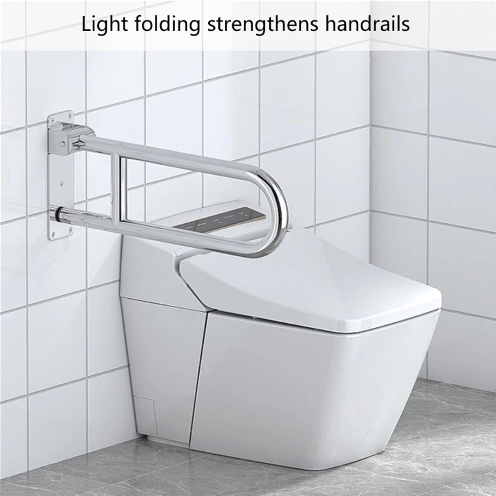 Asidero plegable para inodoro Brazo de inodoro antideslizante plegable for ancianos, hogar, mujeres embarazadas, baño for discapacitados