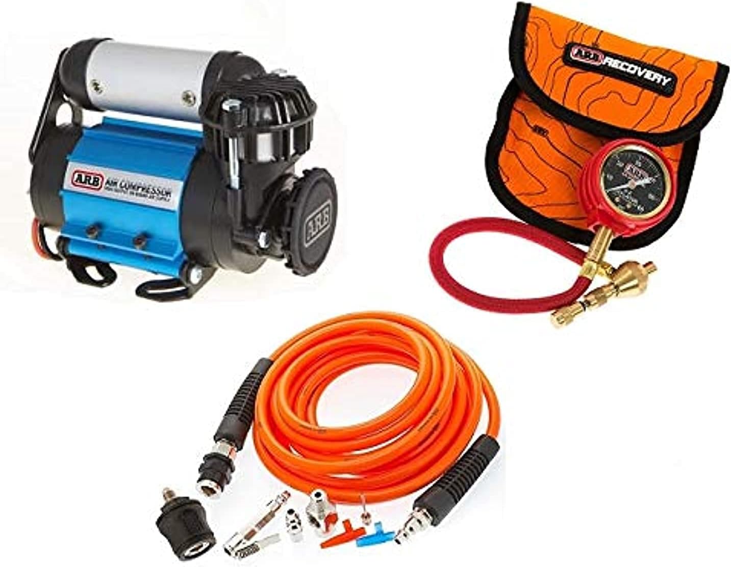 ARB 4X4 Accessories Ultimate Wheeler Pack Hd Air Compressor and Pump Up Kit and E-Z Tire Deflator