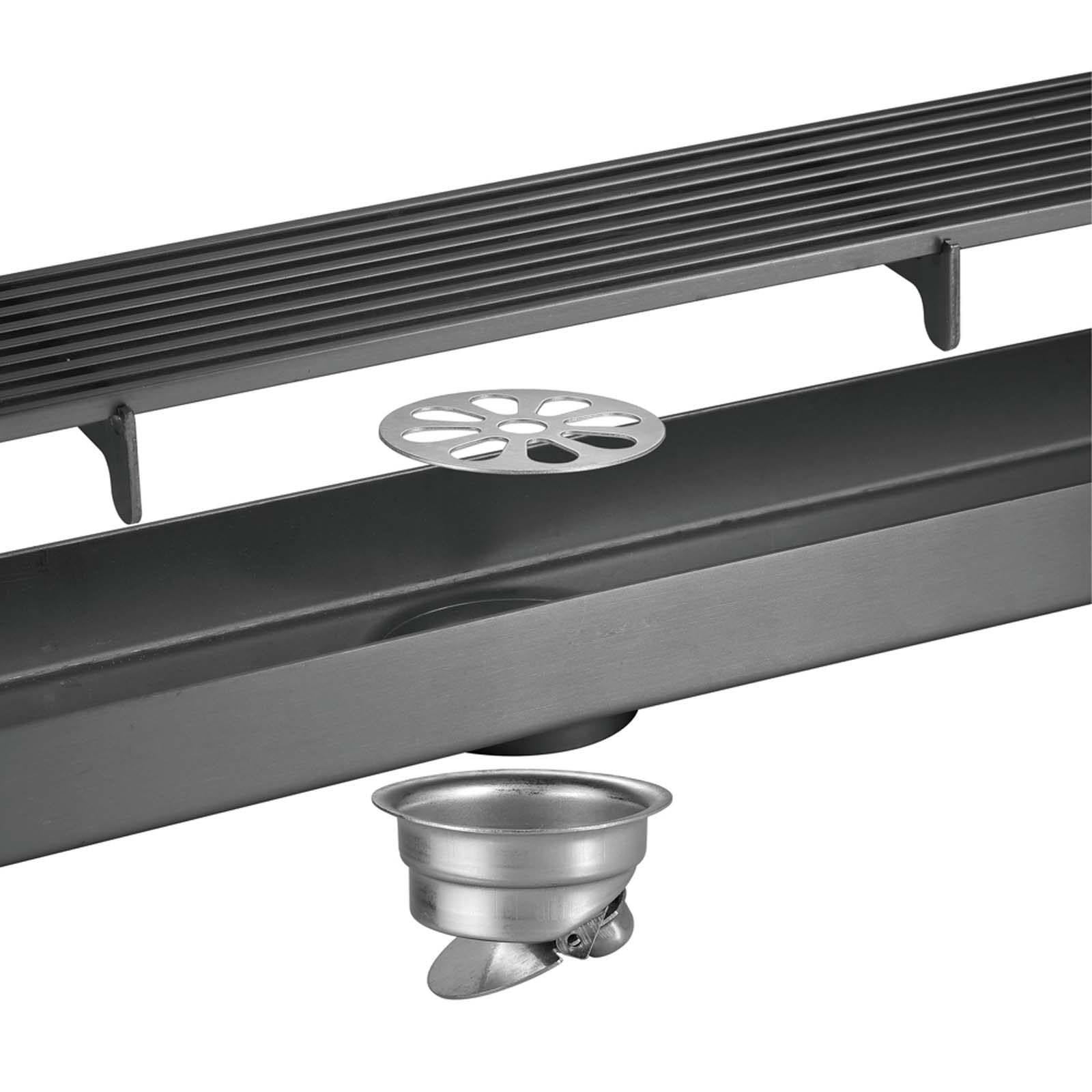 Desague Ducha Moderno y Sencillo Desagüe de Suelo Acero Inoxidable Sumidero Ducha Rectángulo Piso Desagüe Ducha 68 * 600mm Canal de Ducha Antiolor Apto para Cocina, Baño, Balcón