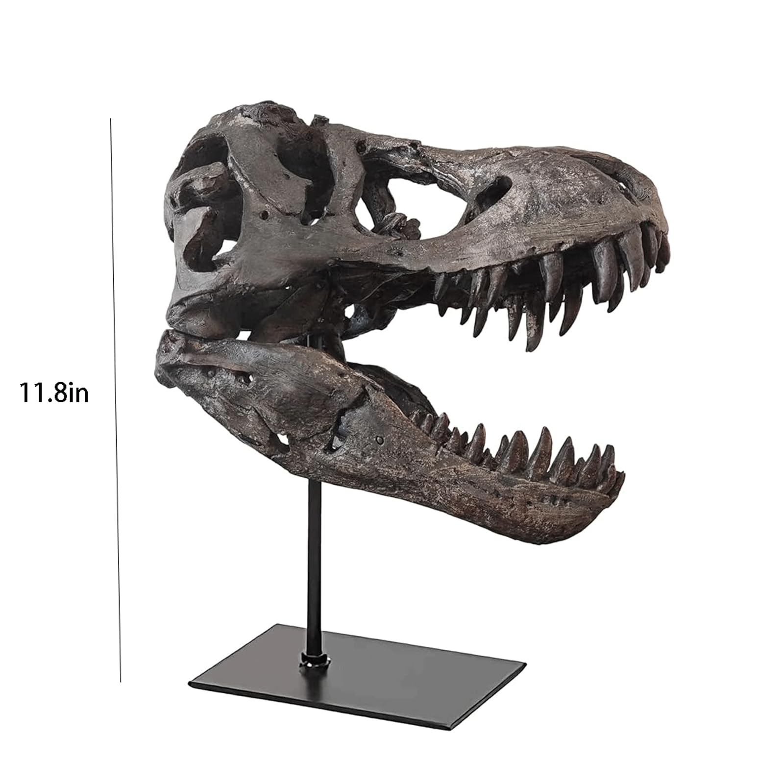 Rzeźby unikalna rzeźba dinozaura z żywicy do dekoracji pokoju - styl vintage kreatywna figurka głowy dinozaura do domu, salonu dekoracja domu estetyczna