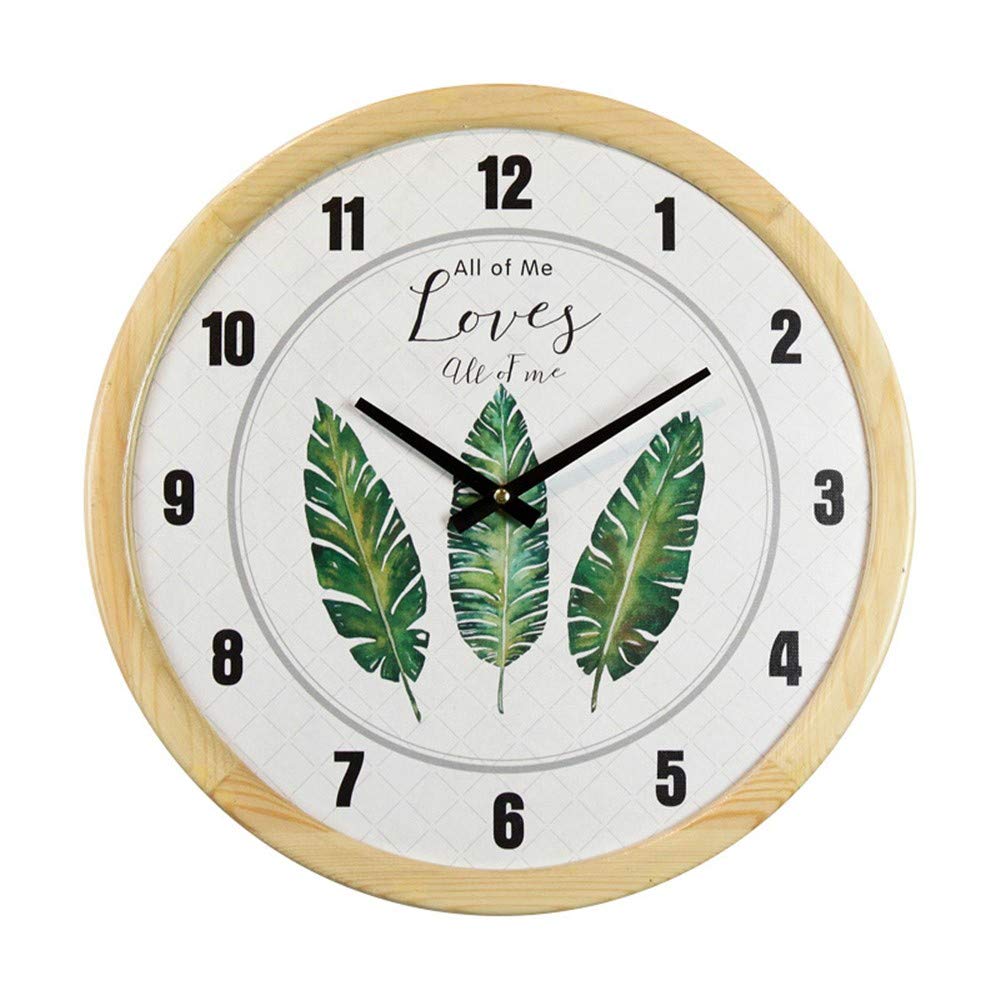 Horloge murale en bois massif de 16 pouces moderne décoration maison bureau