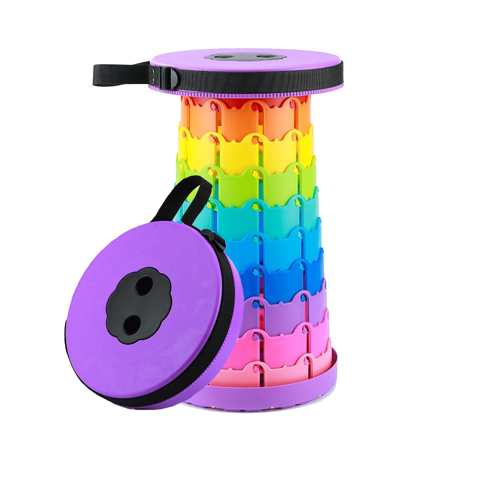 Tabouret de camp pliable violet idéal pour les réunions de famille